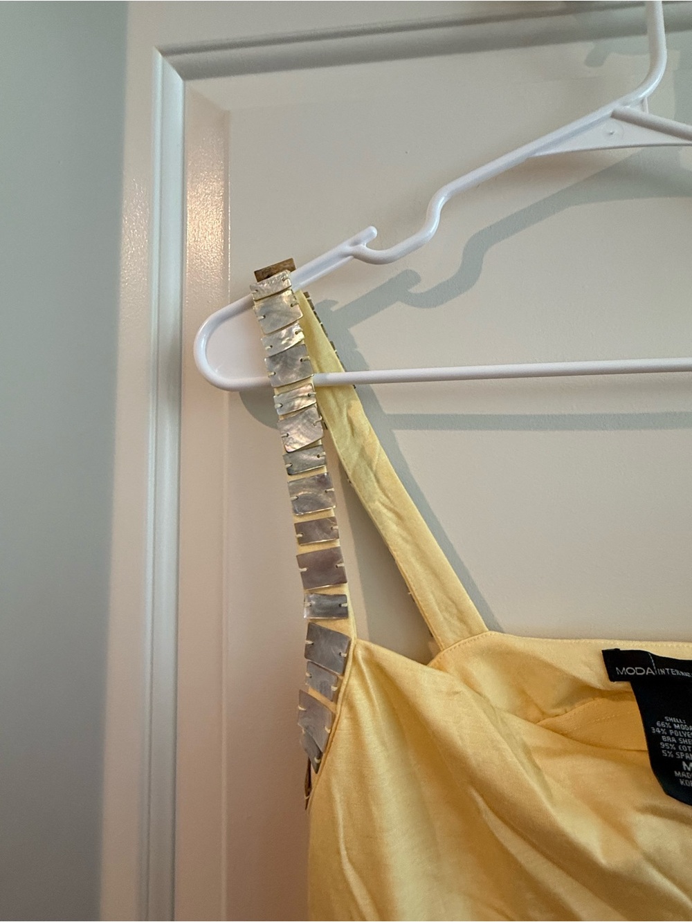 Vintage Moda International Butter Yellow Designed-Strap Camisole - Picture 3 of 5